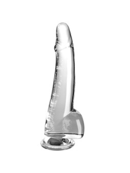 King Cock - Clear Dildo con Testículos 19 cm Transparente