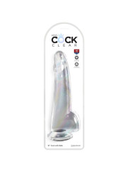 King Cock - Clear Dildo con Testículos 19 cm Transparente