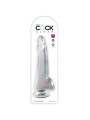 King Cock - Clear Dildo con Testículos 19 cm Transparente