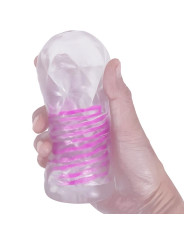 Pretty Love - Masturbador Masculino Fantasy Espiral Interna y Bolas Transparente
