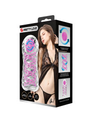 Pretty Love - Masturbador Masculino Fantasy Espiral Interna y Bolas Transparente