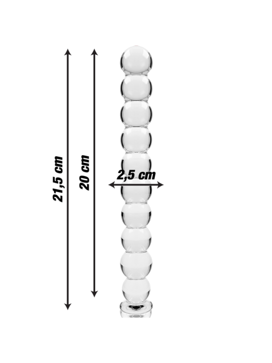 Nebula Series by Ibiza - Modelo 22 Dildo Cristal Transparente 21.5 cm Ø 2.5 cm