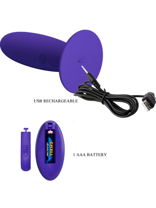 Pretty Love - Youth Plug Anal Vibrador Control Remoto Violeta