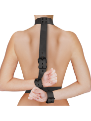 Fetish Submissive Bondage - Conjunto de Sujeción para el Cuerpo de Cuello y Muñequeras