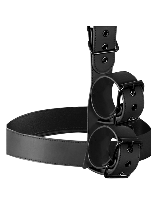 Fetish Submissive Bondage - Conjunto de Sujeción para el Cuerpo de Cuello y Muñequeras