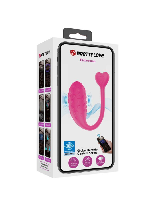 Pretty Love - Huevo Vibrador Pescador Rosa Controlado por APP