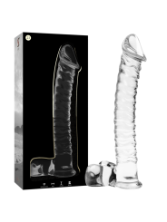 Nebula Series by Ibiza - Modelo 23 Dildo Cristal Transparente 21.5 cm Ø 4 cm