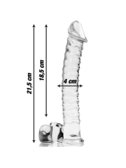 Nebula Series by Ibiza - Modelo 23 Dildo Cristal Transparente 21.5 cm Ø 4 cm
