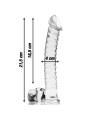 Nebula Series by Ibiza - Modelo 23 Dildo Cristal Transparente 21.5 cm Ø 4 cm