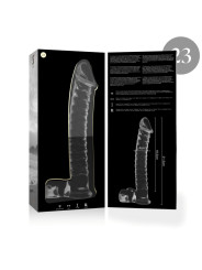 Nebula Series by Ibiza - Modelo 23 Dildo Cristal Transparente 21.5 cm Ø 4 cm