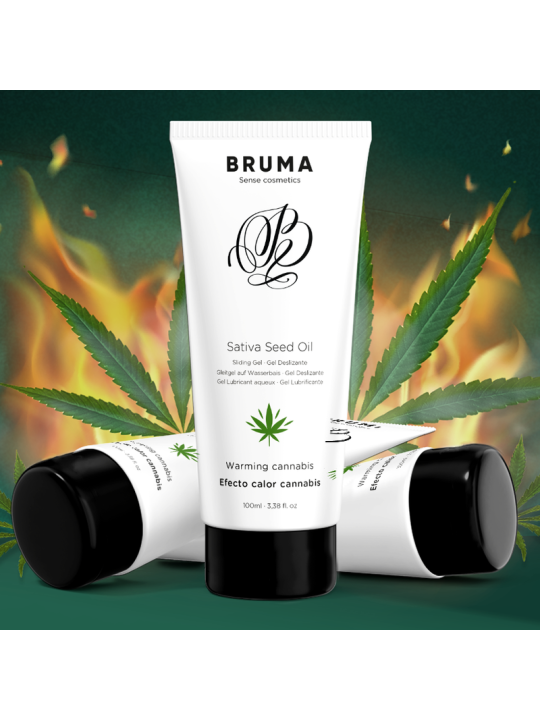 Bruma - Gel Deslizante con Aceite de Semilla Efecto Calor Sabor Cannabis 100 ml