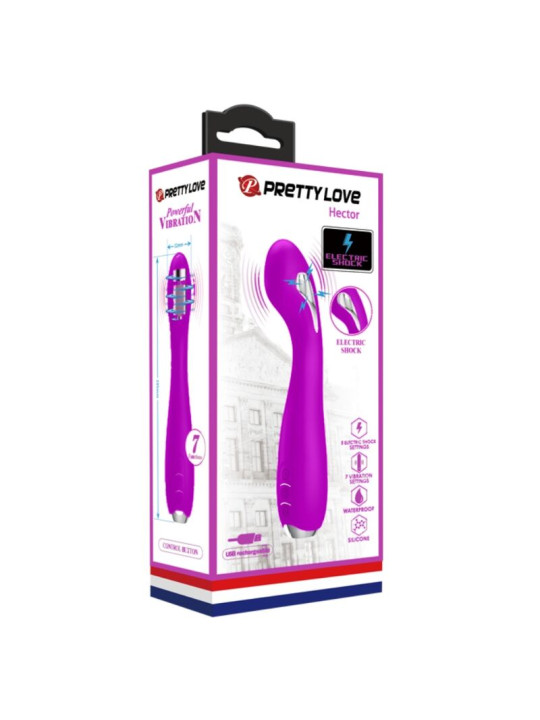 Pretty Love - Hector Vibrador Electroshock Recargable & Impermeable Morado