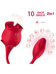 Armony - Rosa Succionador de Clítoris & Vibrador 10 Modos Rojo