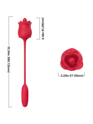 Armony - Rosa 3 en 1, Estimulador, Succionador y Up&Down con Cola Rojo