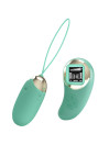 Huevo vibrador verde con mando inalámbrico y cordón de transporte
