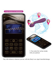 Pretty Love - Hector Vibrador Electroshock por Control por APP Lila