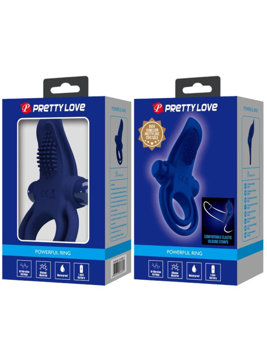 Pretty Love - Bronson Doble Anillo con Vibración Azul