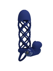 Pretty Love - Giann Anillo Vibrador con Funda de Silicona Azul
