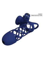 Pretty Love - Giann Anillo Vibrador con Funda de Silicona Azul