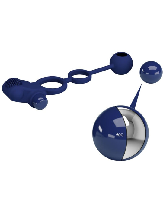 Pretty Love - Remington Doble Anillo Vibrador con Plug Azul