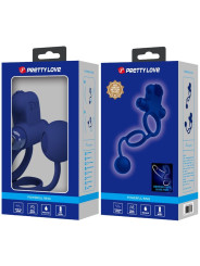 Pretty Love - Remington Doble Anillo Vibrador con Plug Azul