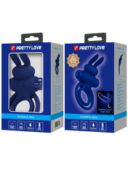 Pretty Love - Darey Doble Anillo Vibrador Rabbit Azul