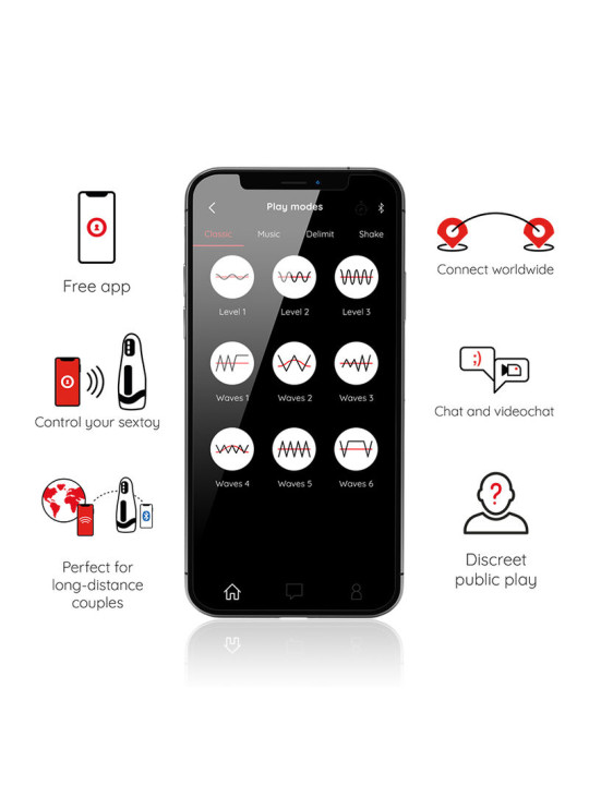 Oninder - Seoul Masturbador Masculino de Compresión y Vibración - APP Gratuita