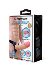 Pretty Love - Mavis Harness Briefs Universal con Dildo 19 cm Natural
