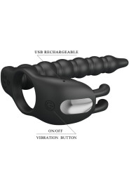 Pretty Love - Blackney Anillo Pene con Plug Vibrador