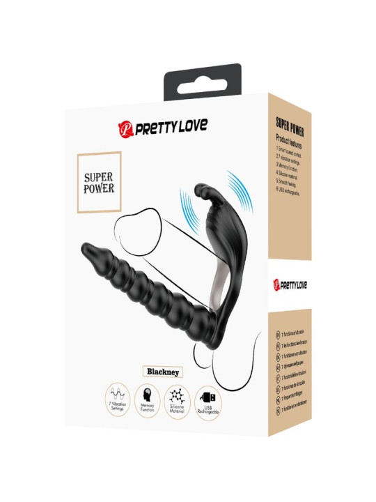 Pretty Love - Blackney Anillo Pene con Plug Vibrador