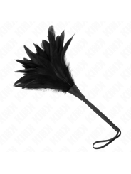 Kink - Plumas de Pollo para Cosquillas con Forma Cuerno de Criada Negro 36 cm
