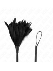 Kink - Plumas de Pollo para Cosquillas con Forma Cuerno de Criada Negro 36 cm