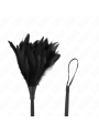Kink - Plumas de Pollo para Cosquillas con Forma Cuerno de Criada Negro 36 cm