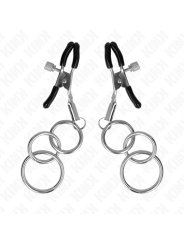 Kink - Pinzas para Pezones con 3 Aros 6 cm