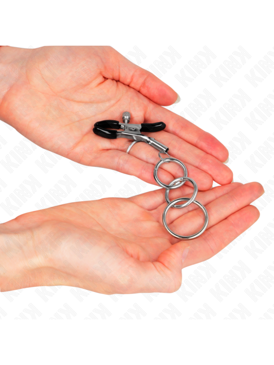 Kink - Pinzas para Pezones con 3 Aros 6 cm