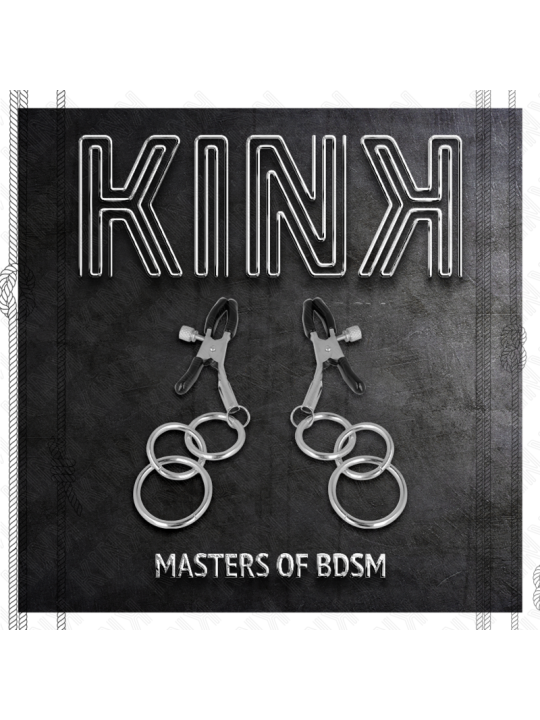 Kink - Pinzas para Pezones con 3 Aros 6 cm