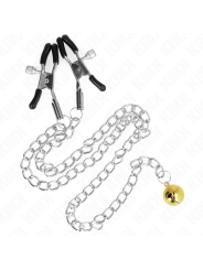 Kink - Pinzas para Pezones con Campana Dorado y Cadena 30 cm