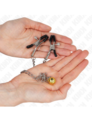 Kink - Pinzas para Pezones con Campana Dorado y Cadena 30 cm