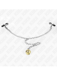 Kink - Pinzas para Pezones con Campana Dorado y Cadena 30 cm