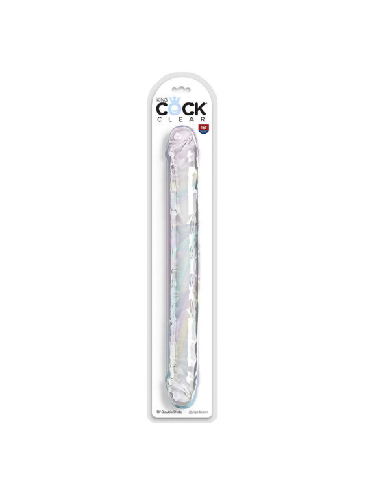 King Cock - Double Trouble Dildo Doble 46 cm Transparente