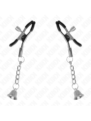 Kink - Pinzas para Pezones con Colgante de Campana Plateado 6 cm