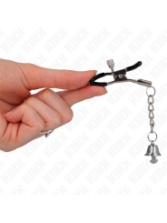 Kink - Pinzas para Pezones con Colgante de Campana Plateado 6 cm