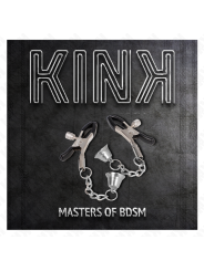Kink - Pinzas para Pezones con Colgante de Campana Plateado 6 cm