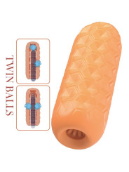 Pretty Love - Twin Balls Masturbador Masculino Naranja