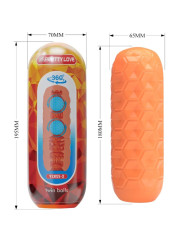 Pretty Love - Twin Balls Masturbador Masculino Naranja