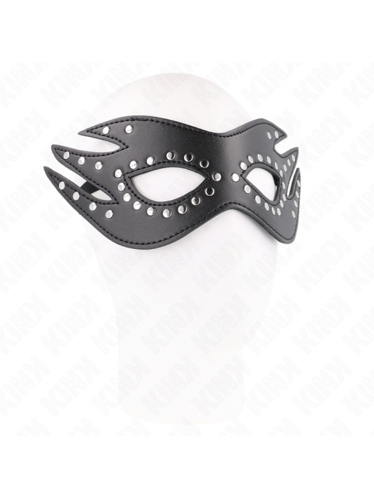 Kink - Máscara de Polipiel con Remaches Modelo 3 26 x 9.5 cm
