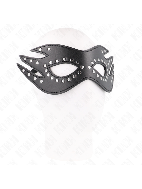 Kink - Máscara de Polipiel con Remaches Modelo 3 26 x 9.5 cm