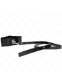 Kink - Collar con Correa 116 cm con Tachuelas Plateadas Modelo 4 Negro Ajustable 40-48 cm x 6 cm