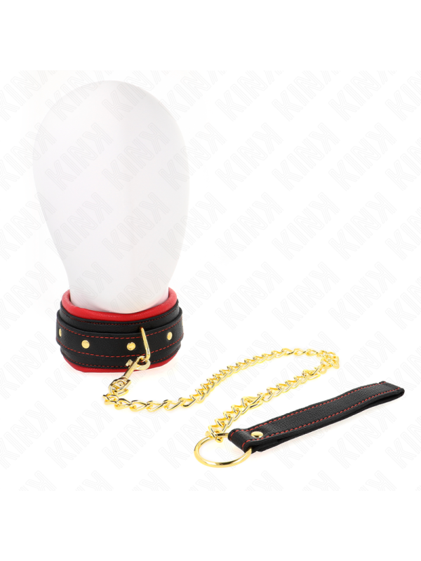 Kink - Collar con Correa de Tejido Liso Ajustable 33-48 cm x 5.7 cm