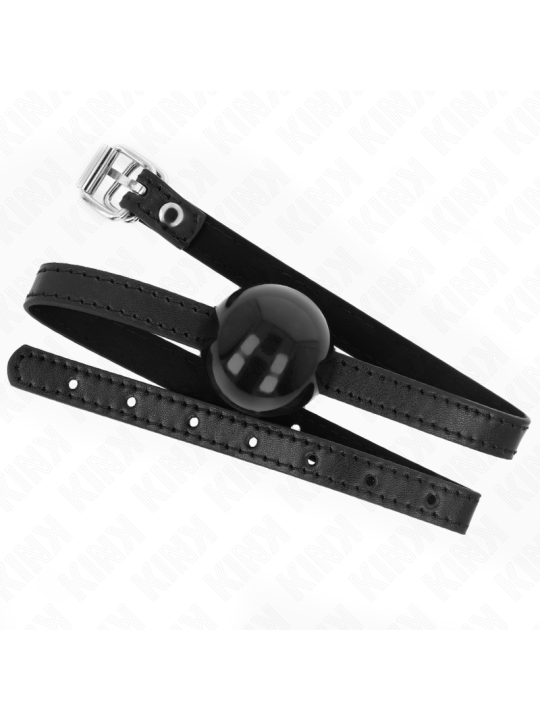 Kink - Mordaza de Bola 4 cm Sólida Simple Negro 65 x 1.5 cm